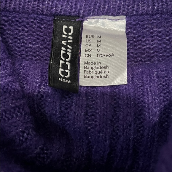 H&M Deep Purple Cowl Neck Sweater - Picture 2 of 4